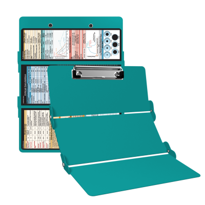 WhiteCoat Clipboard® Trifold - Teal Critical Care Edition
